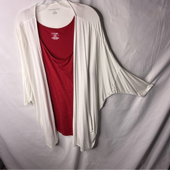Lane Bryant Size 18/20 White Cardigan (Cardigan only)EUC - Picture 2 of 12